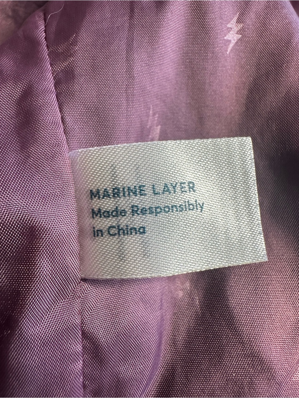 MARINE LAYER dry wax bomber jacket in blue/black - Picture 15 of 16